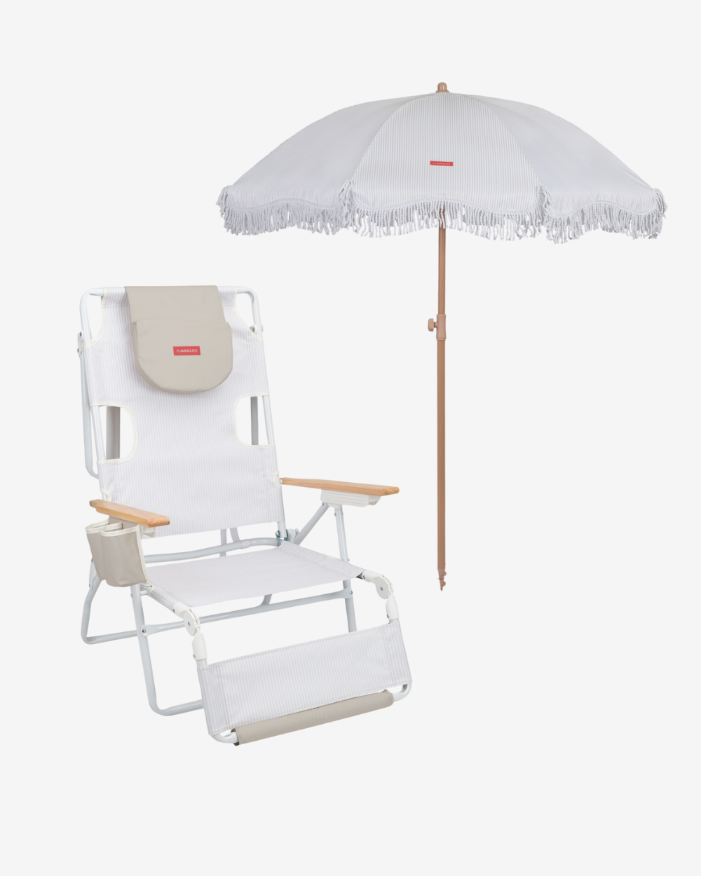 Pack sombrilla y hamaca - beige