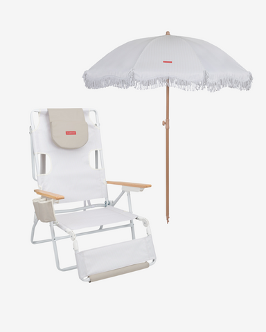 Pack sombrilla y hamaca - beige