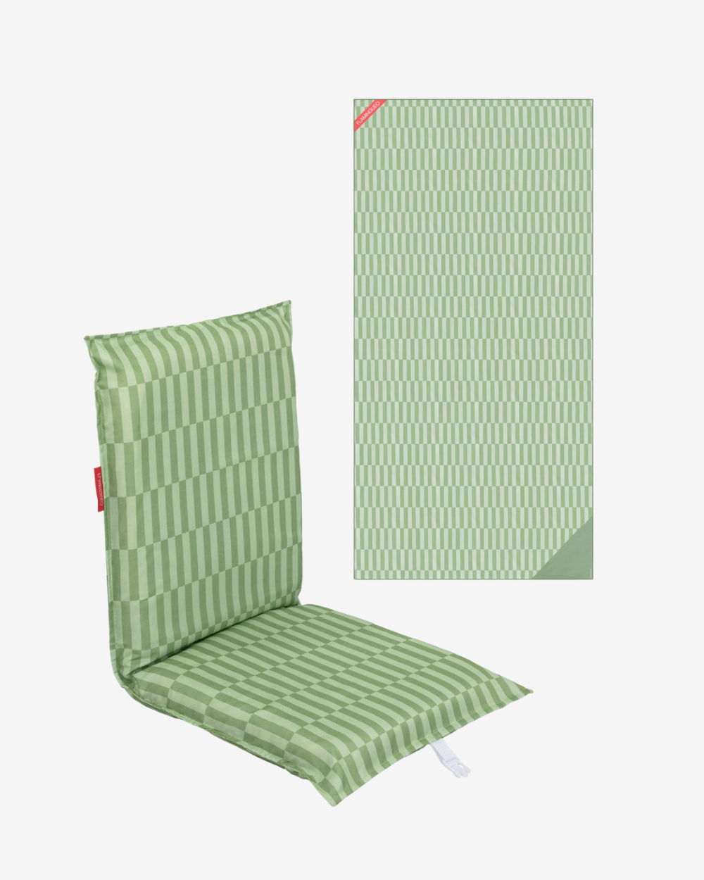 Pack respaldo y toalla - verde