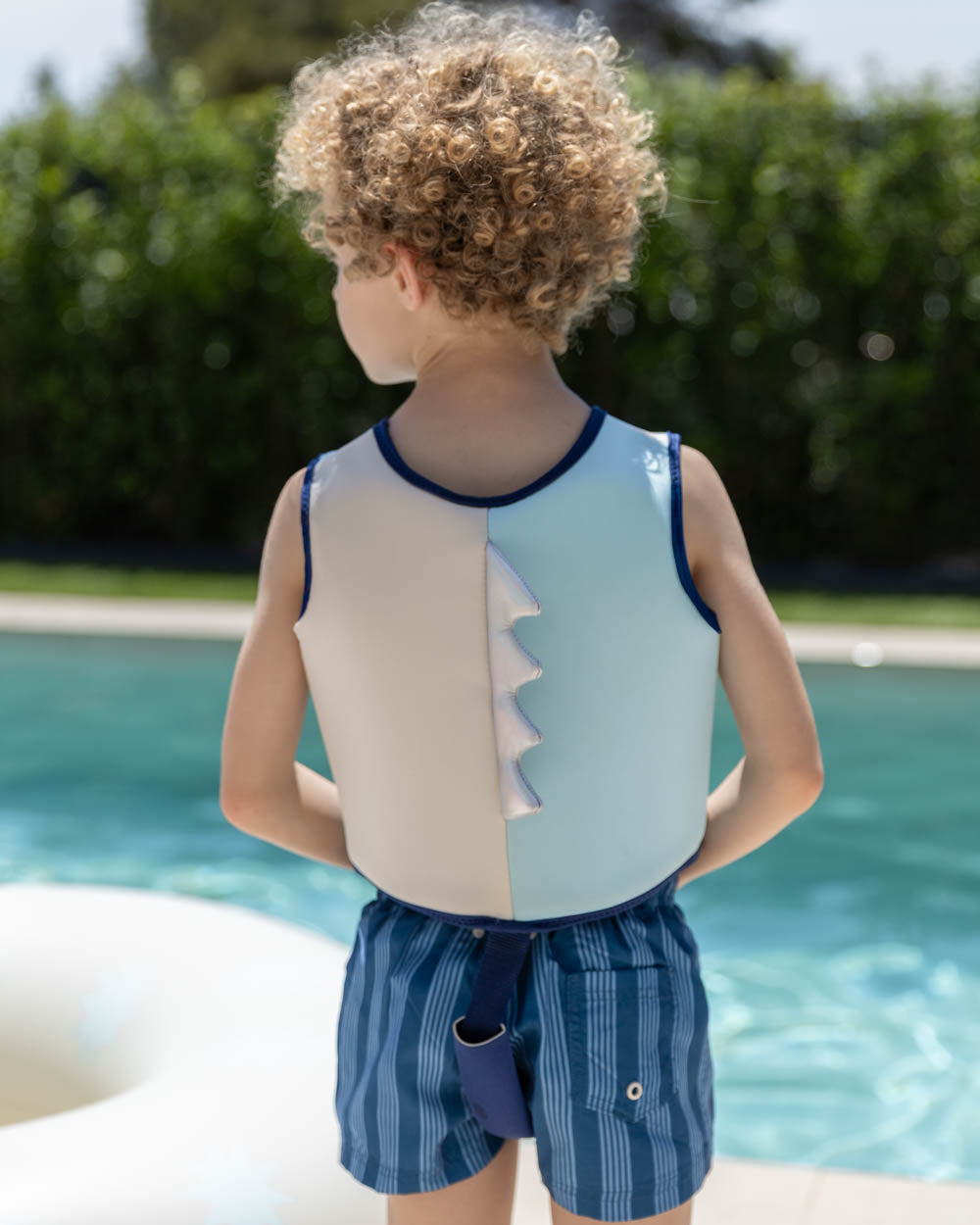 chaleco niños flotador azul