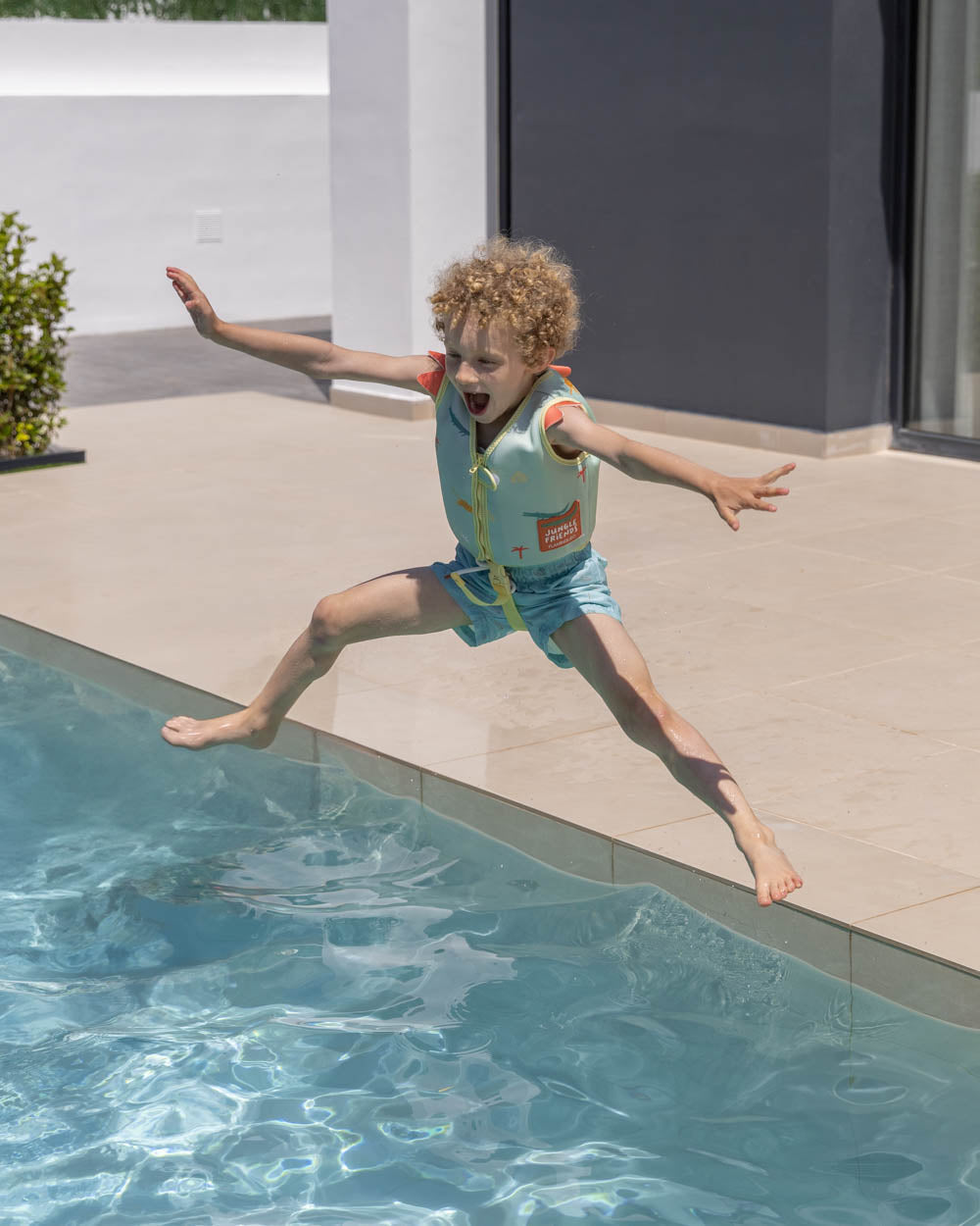 chaleco flotador infantil verde