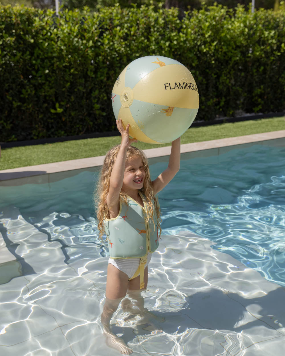 pelota hinchable bicolor
