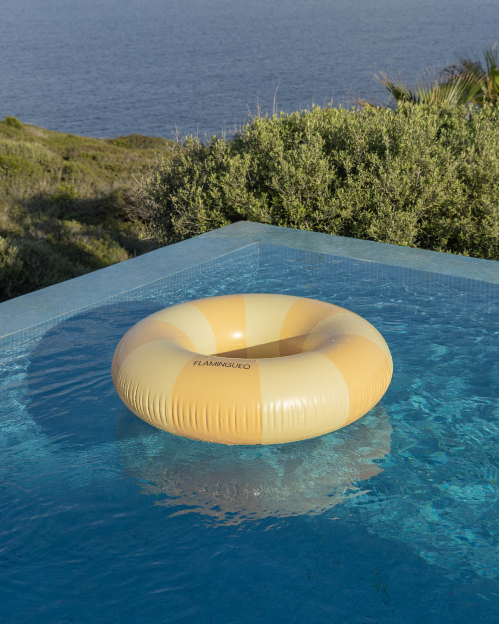 flotador donut amarillo flamingueo
