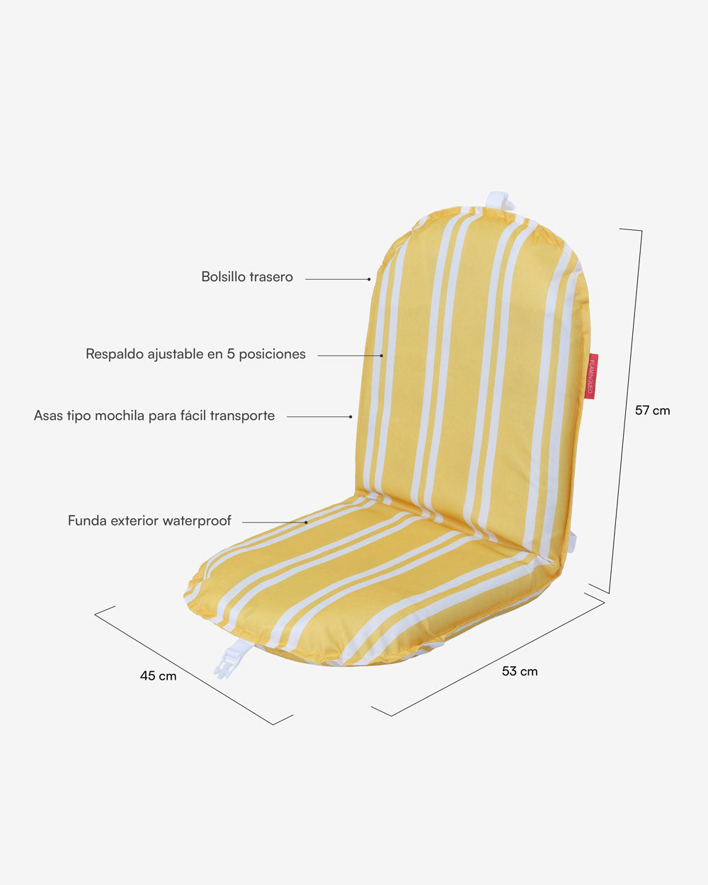 Asiento plegable playa amarillo - WALES