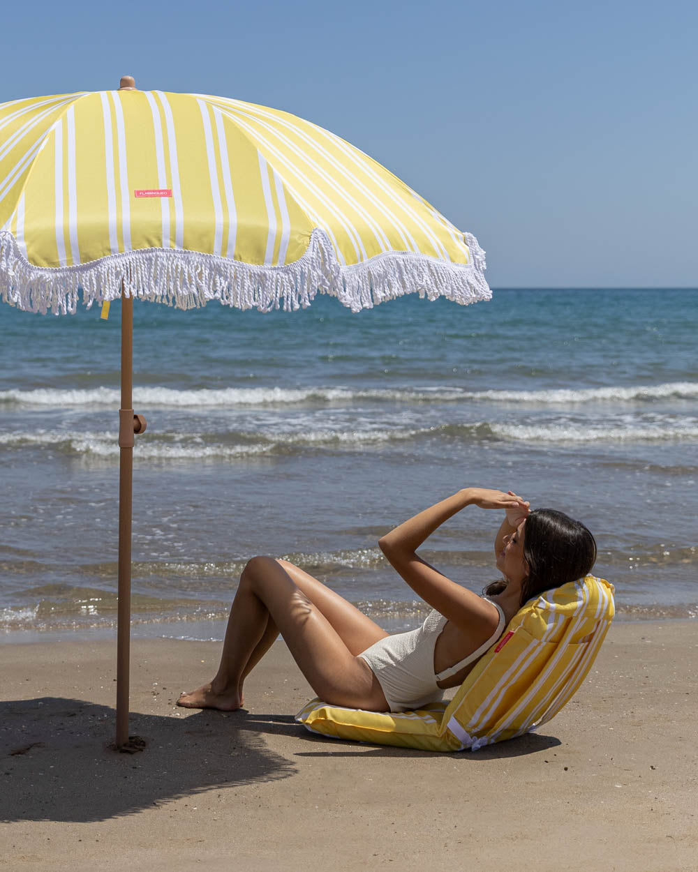 Asiento plegable playa amarillo - WALES