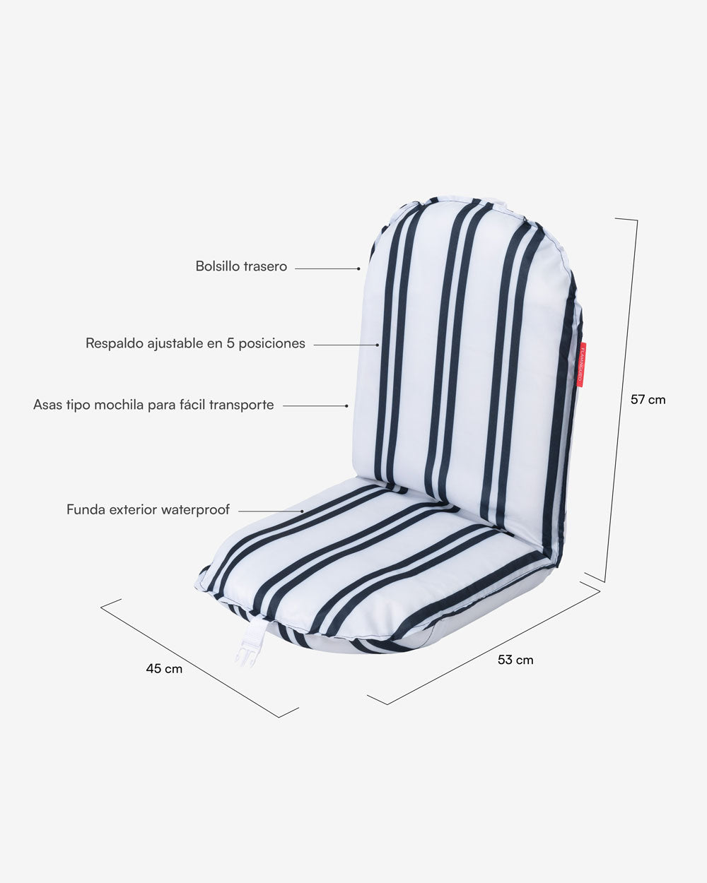 Asiento plegable playa azul - WALES
