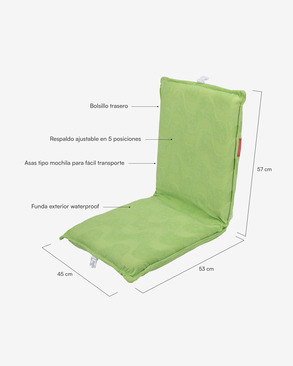 Asiento plegable playa verde - INDIGO