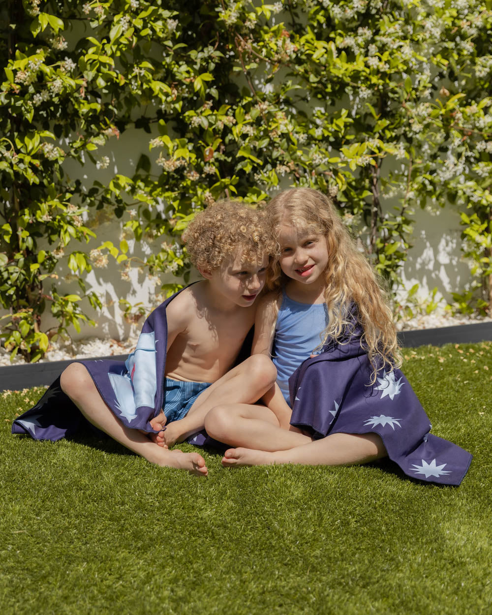 toalla microfibra infantil azul
