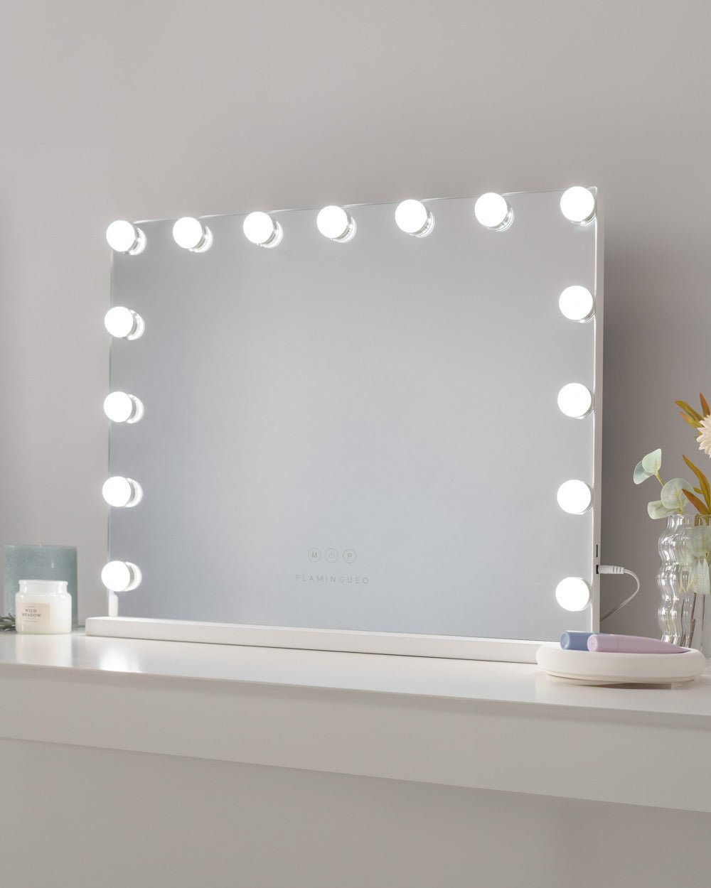 Espejo maquillaje con luz LED - KIM - Flamingueo