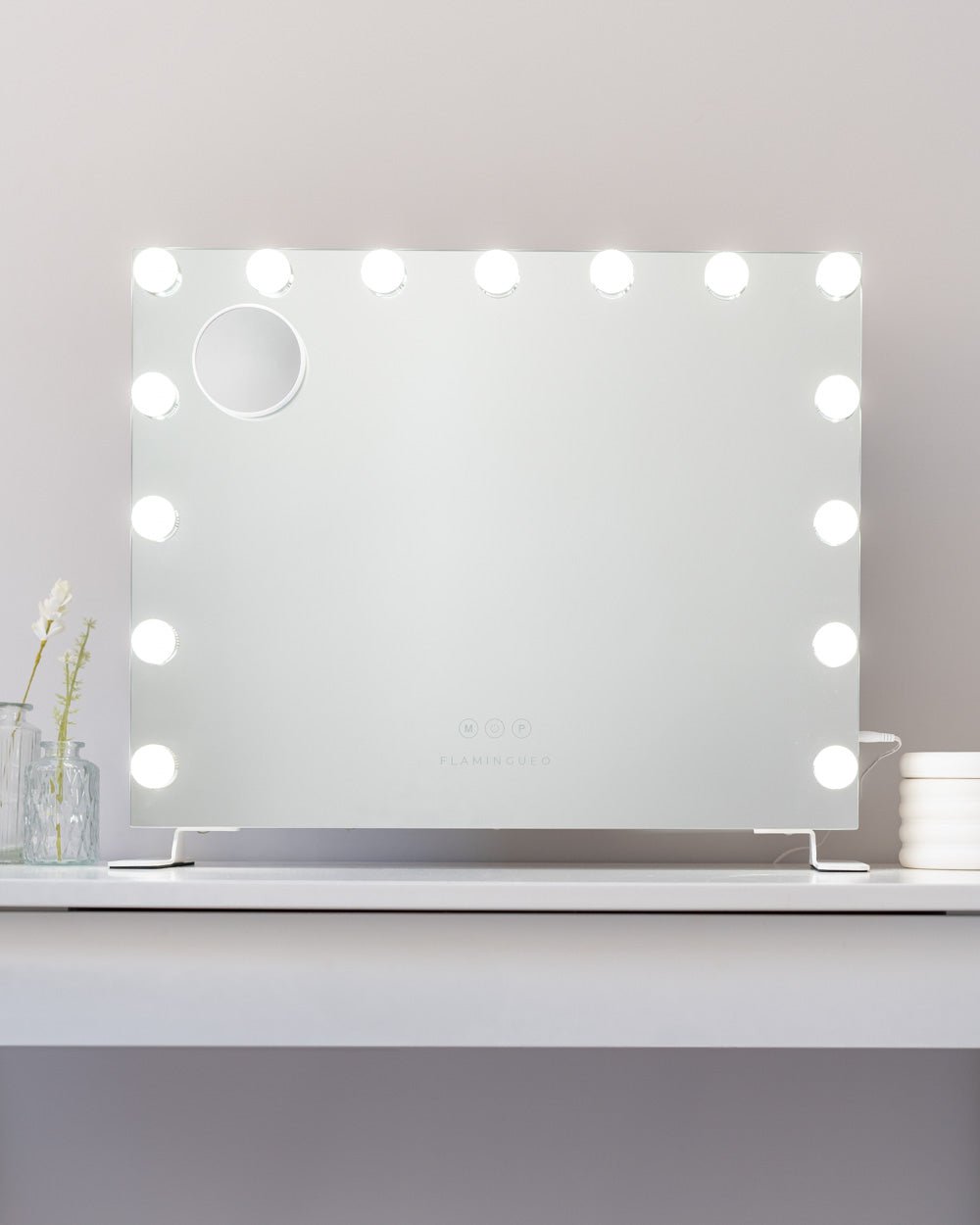 Espejo maquillaje con luz LED - SERENA - Flamingueo