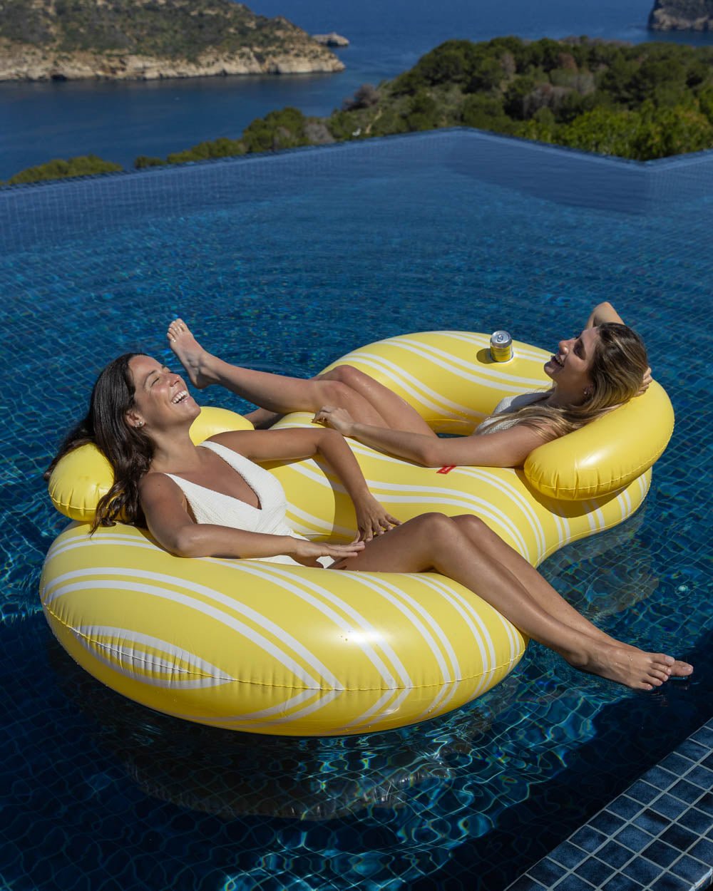 Flotador donut doble amarillo - LISBON - Flamingueo