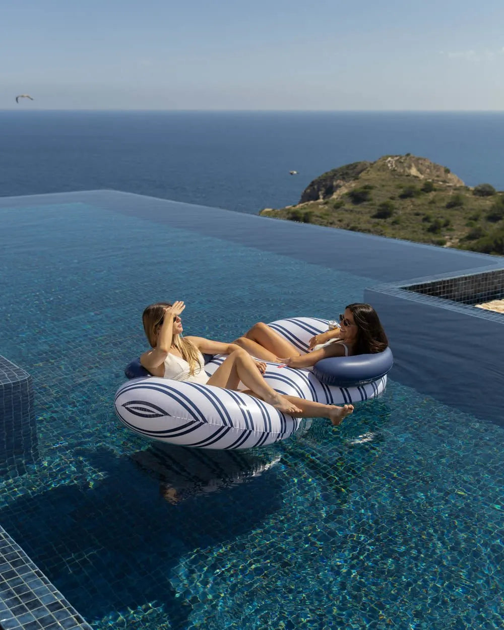 Flotador donut doble azul - LISBON - Flamingueo