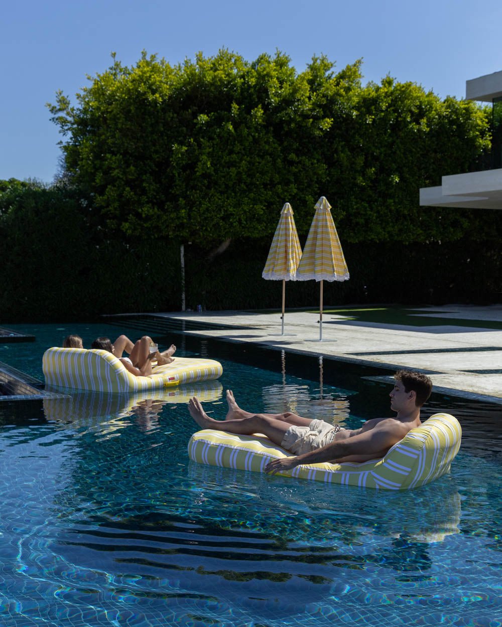 Schwimmende Sonnenliege gelb - MONTECARLO - Flamingueo