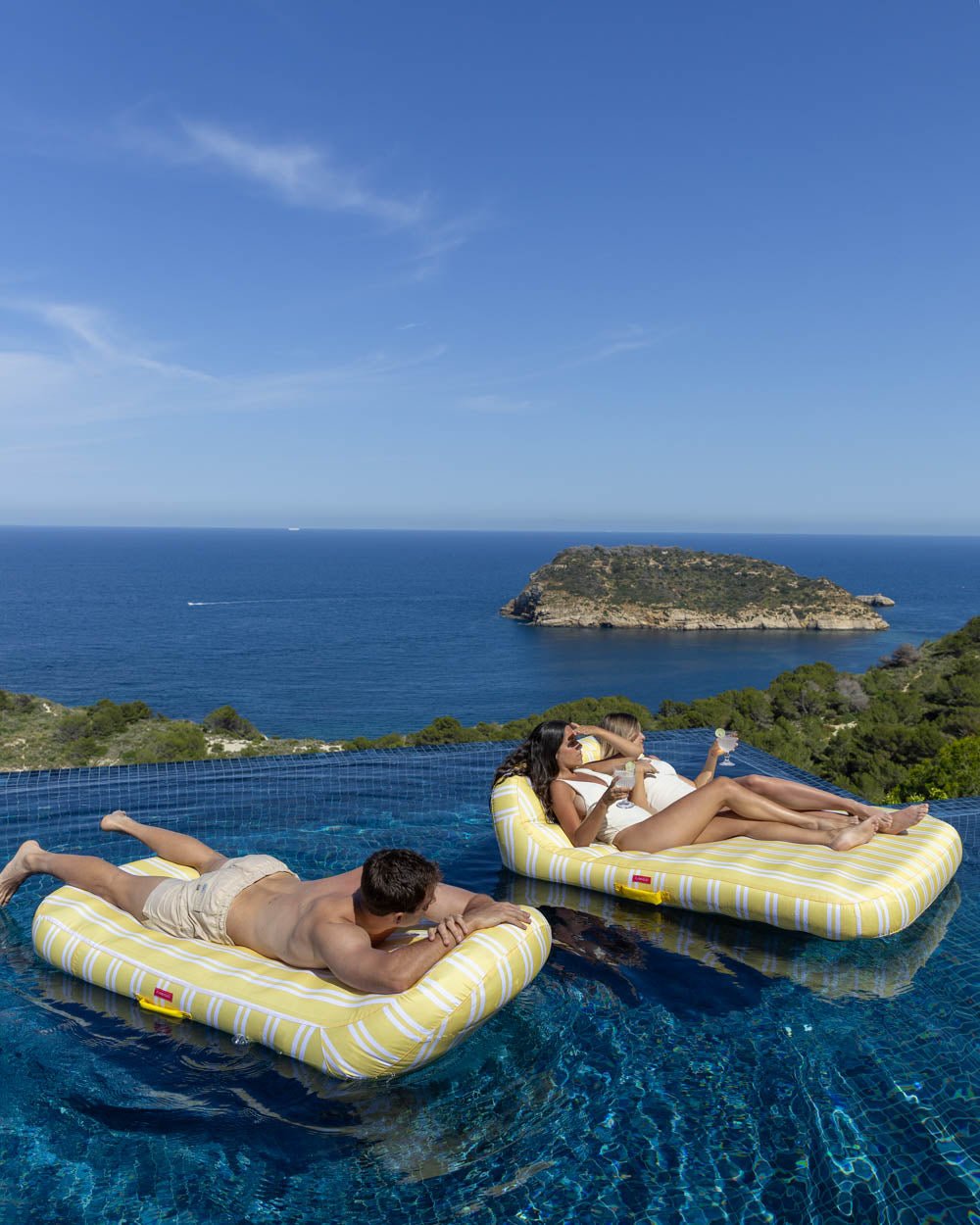 Schwimmende Sonnenliege gelb - MONTECARLO - Flamingueo