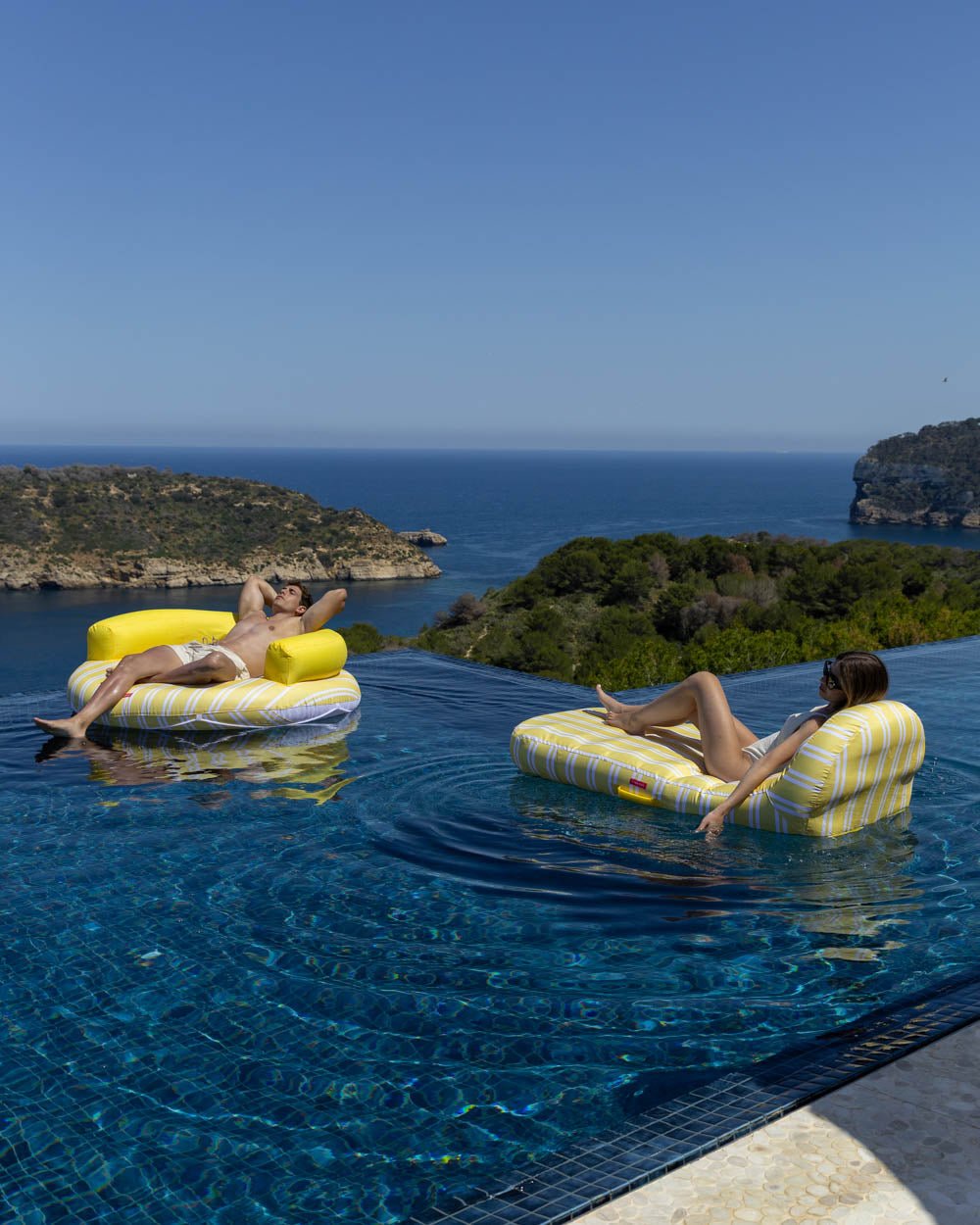 Schwimmende Sonnenliege gelb - MONTECARLO - Flamingueo