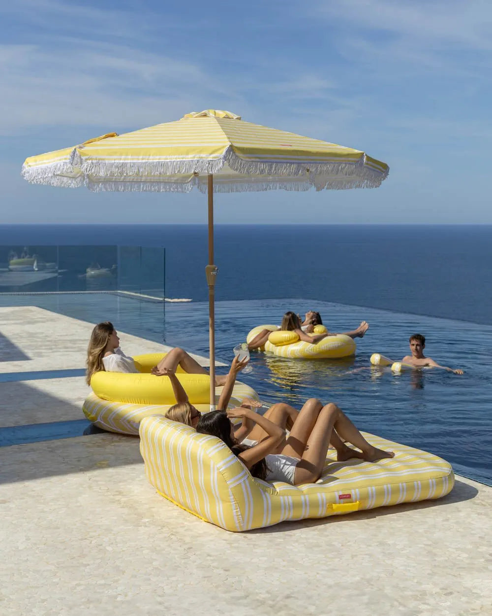 Doppelsonnenliege Float gelb - MONACO - Flamingueo