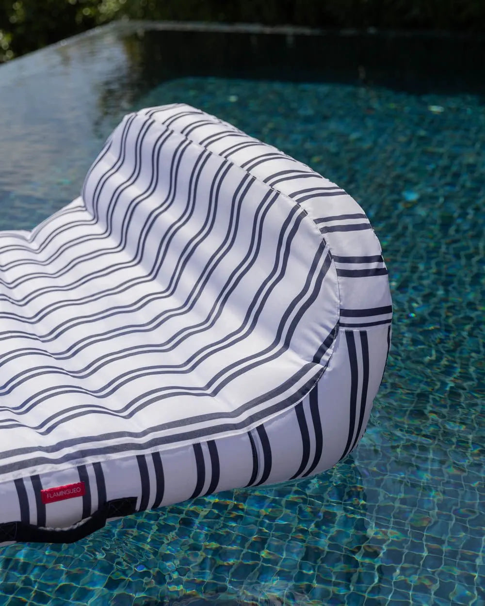 Flotador tumbona doble azul - MÓNACO - Flamingueo