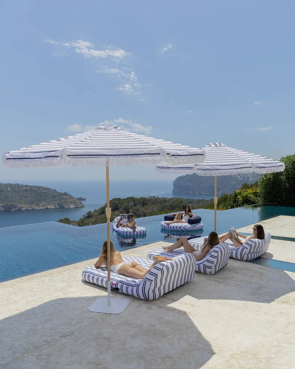 Sombrilla exterior azul - DORIA - Flamingueo