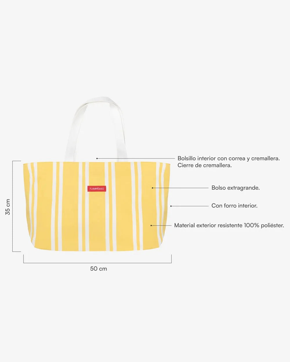 Tote bag amarilla - PENELOPE - Flamingueo