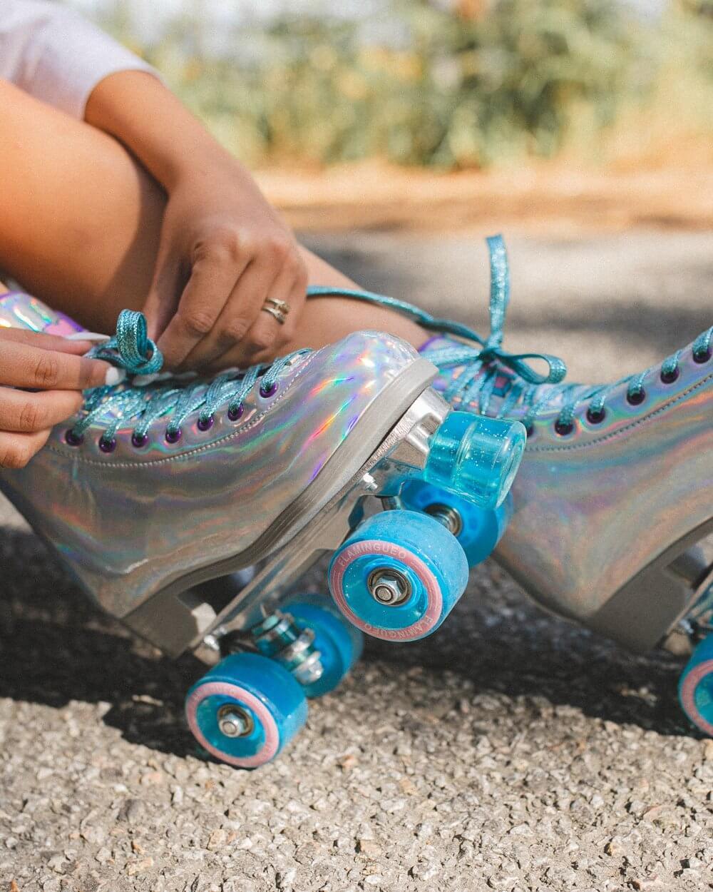 Patines 4 ruedas holográficos - BEVERLY - Flamingueo