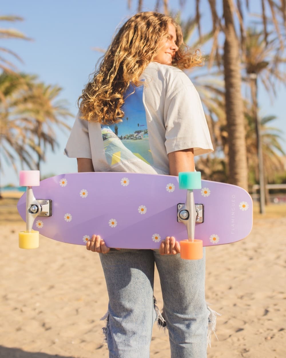 Tabla de Surfskate Margaritas - HAILEY - Flamingueo