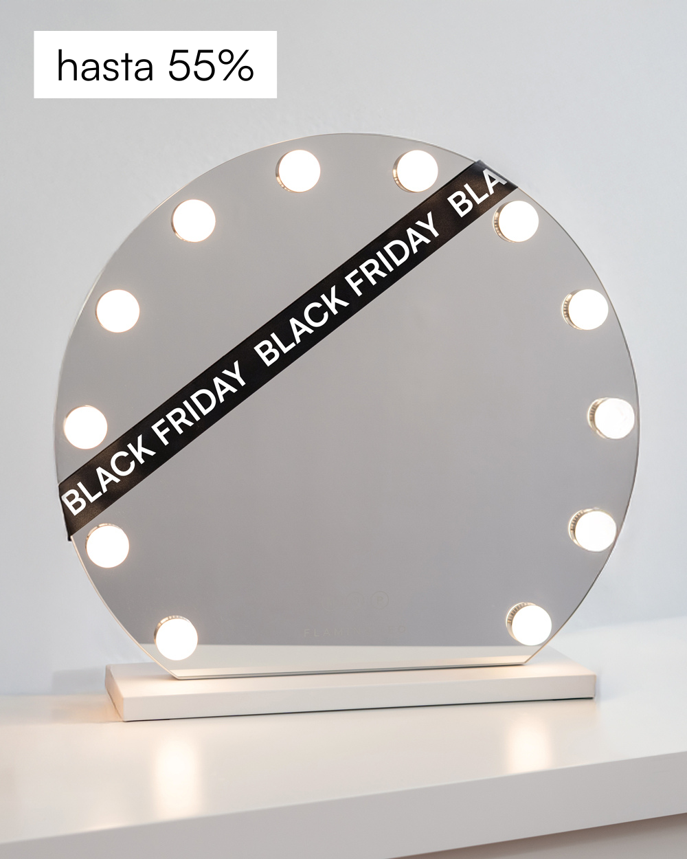 Espejo con luces estilo Hollywood - Flamingueo