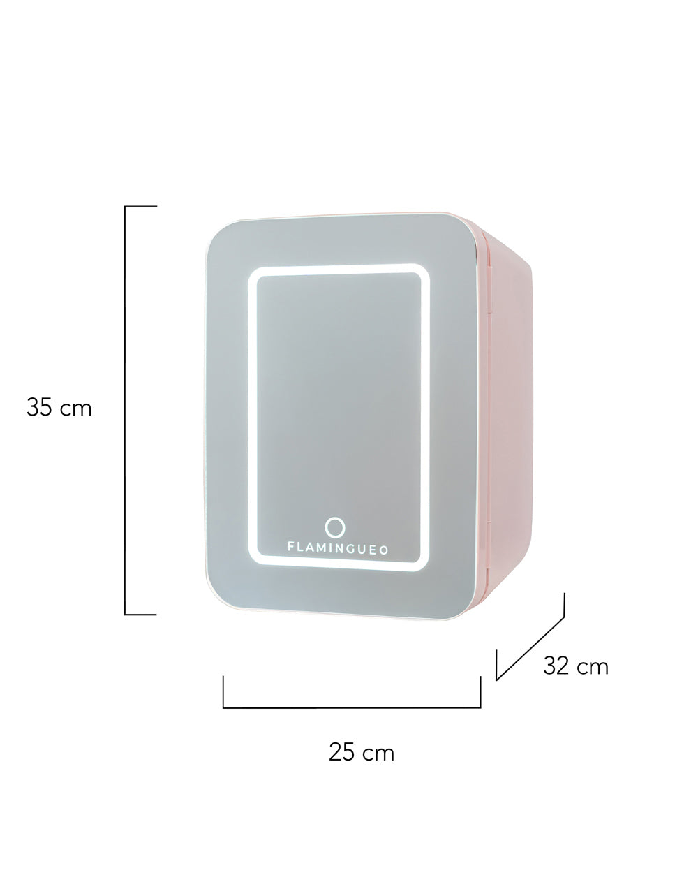 Medidas del producto Cosmetics Refrigerator with Mirror 10L - GRIMMY