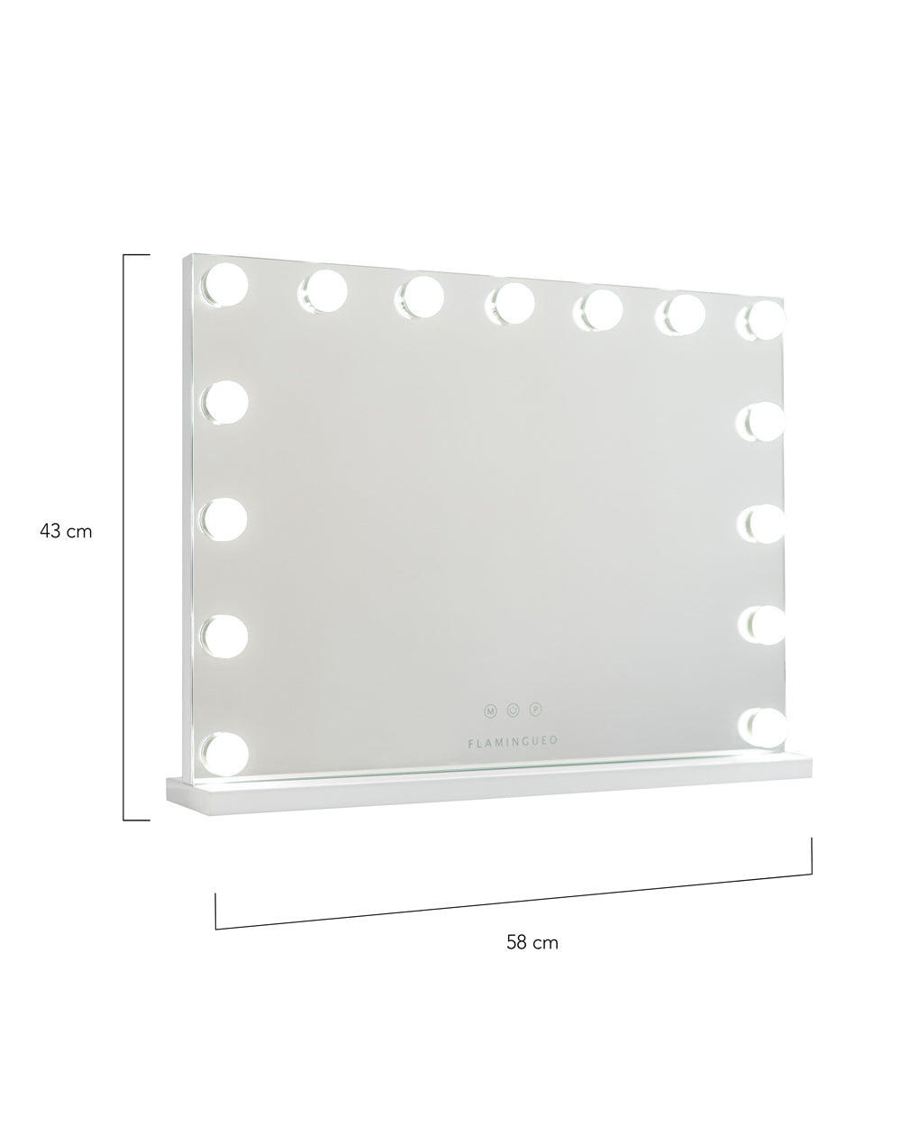 Medidas del producto Espejo maquillaje con luz LED - SHARPAY