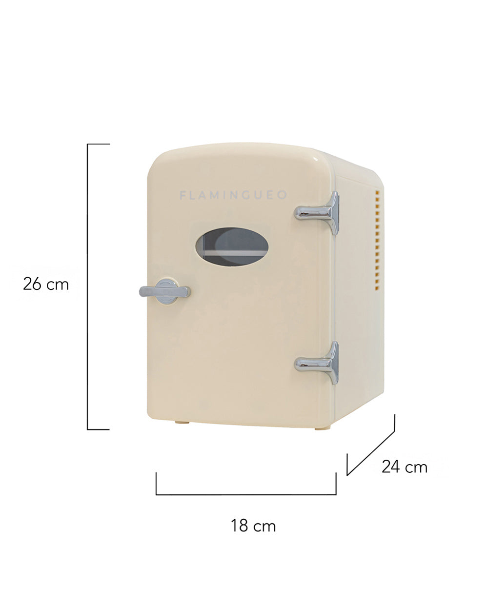 Medidas del producto Mini Nevera Cosméticos Retro 4L - AUDREY