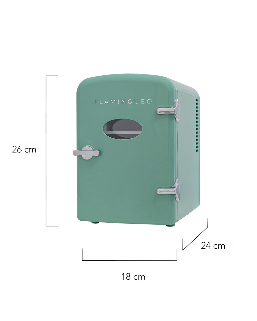 Medidas del producto Mini Nevera Cosméticos Retro 4L - AUDREY