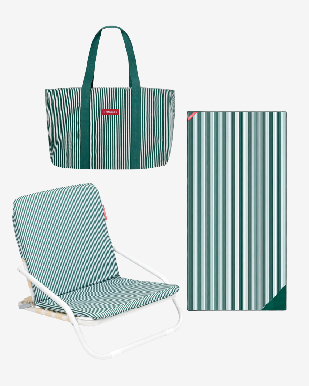 Pack silla, tote bag y toalla - verde