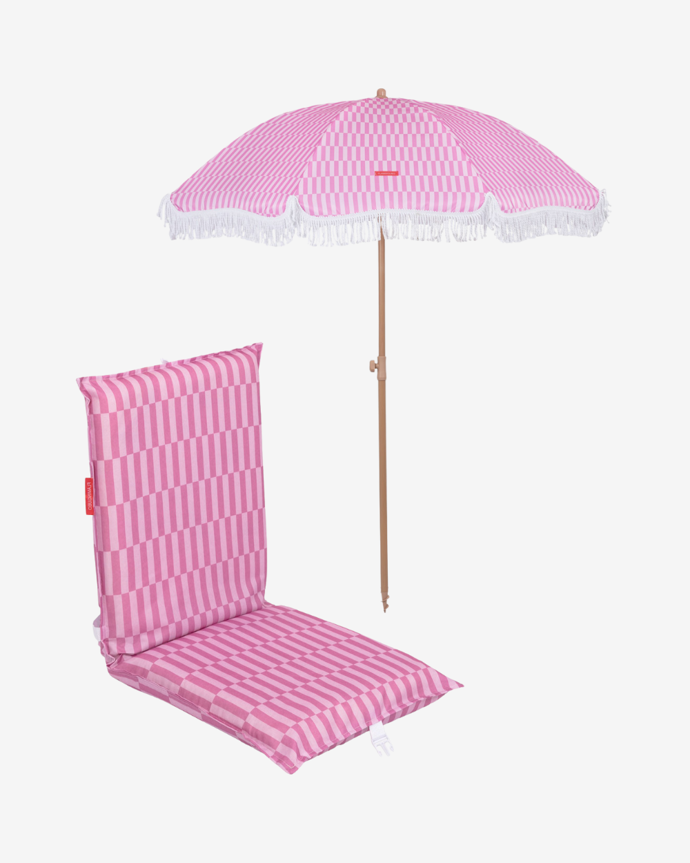 Pack sombrilla y respaldo - rosa