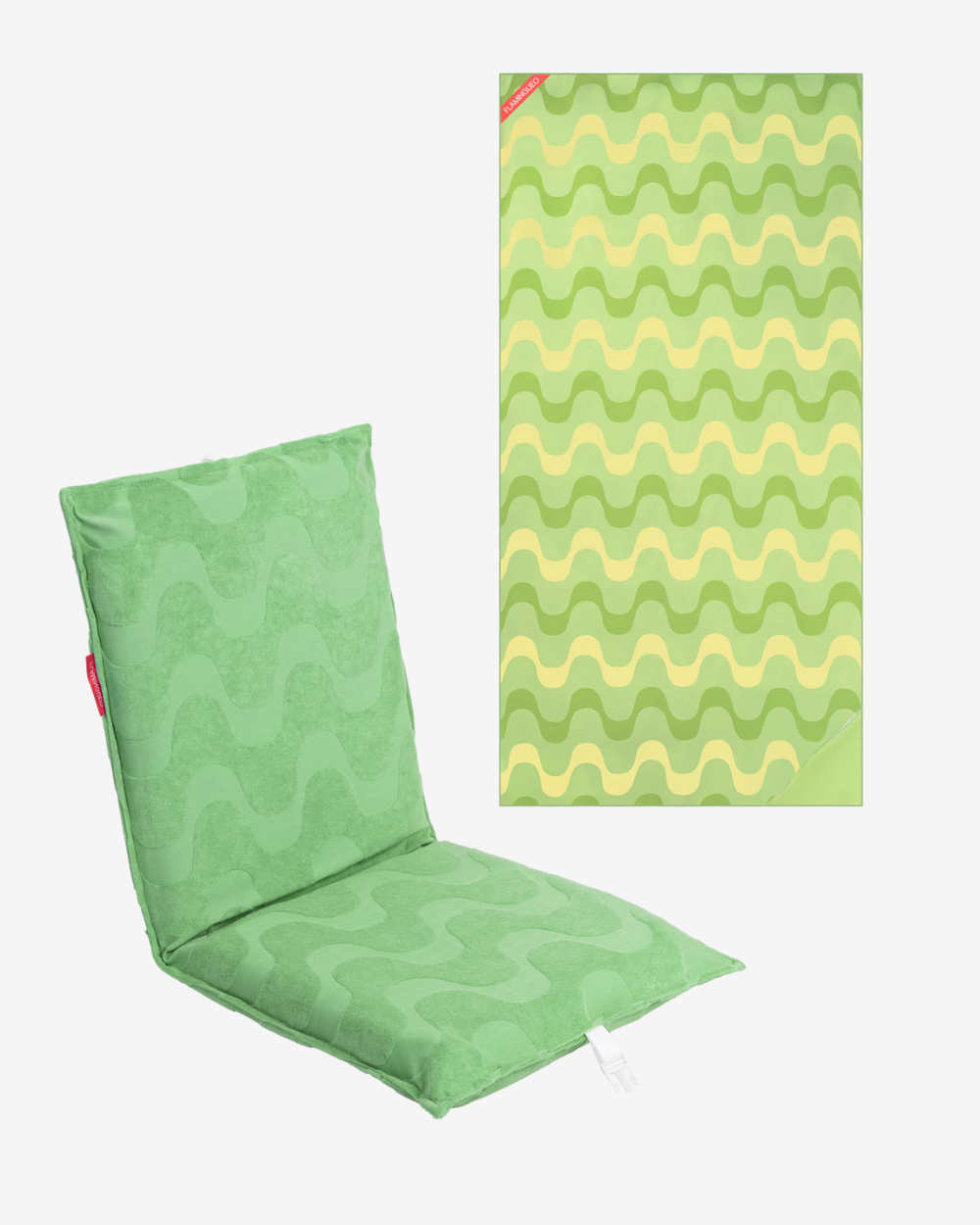 Pack respaldo y toalla - verde