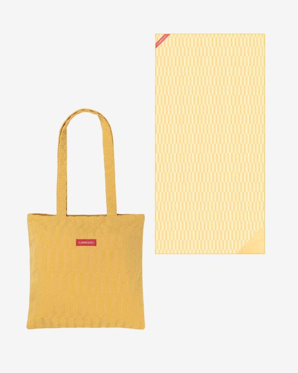 Pack tote bag y toalla - amarilla