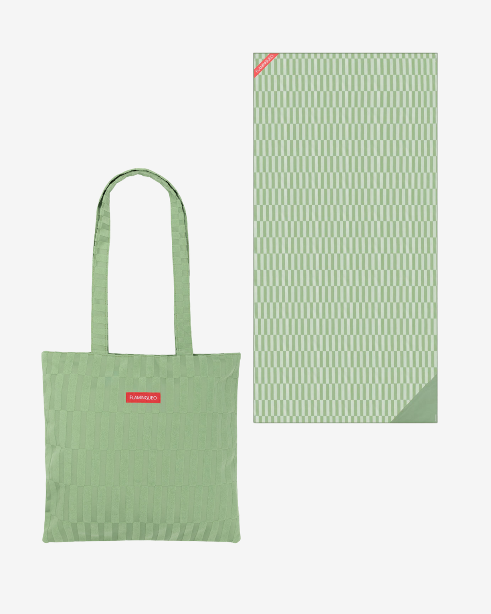 Pack tote bag y toalla - verde