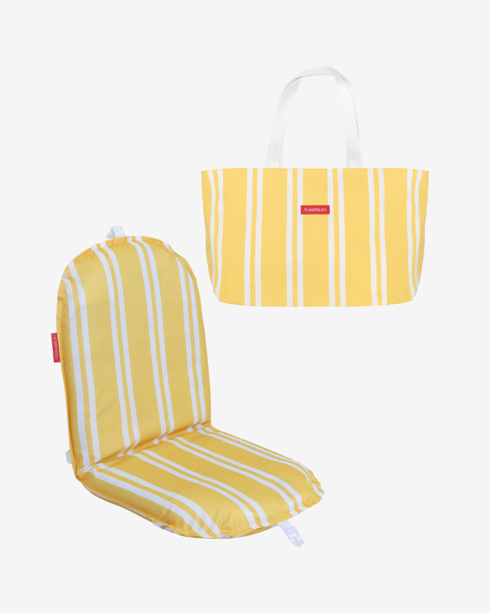 Pack respaldo y tote bag - amarillo