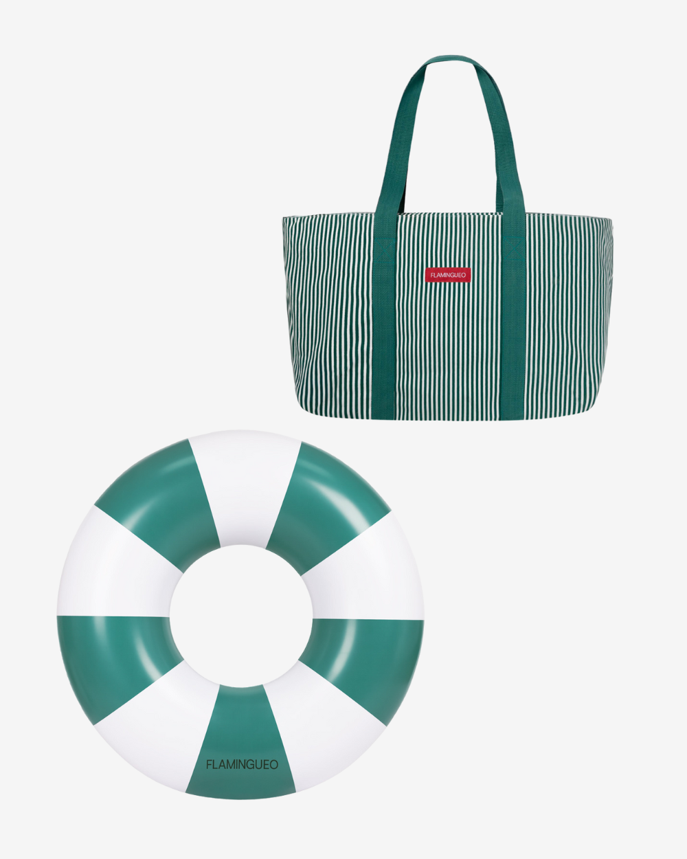 Pack tote bag y flotador - verde