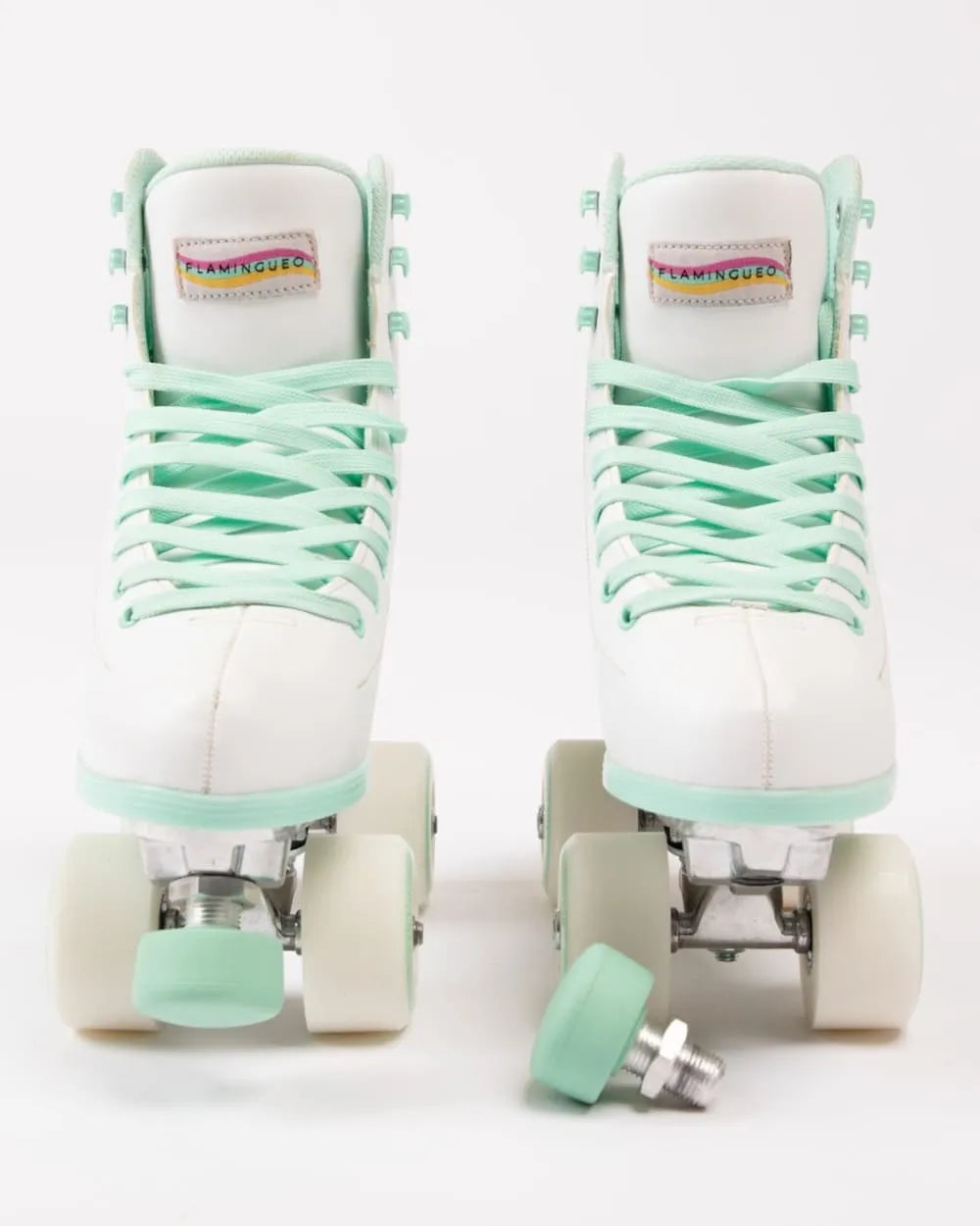 patines 4 ruedas verde flamingueo