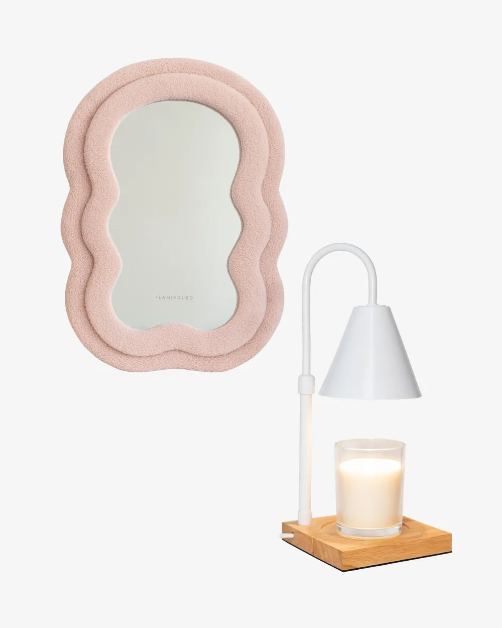 Pack espejo + lámpara velas