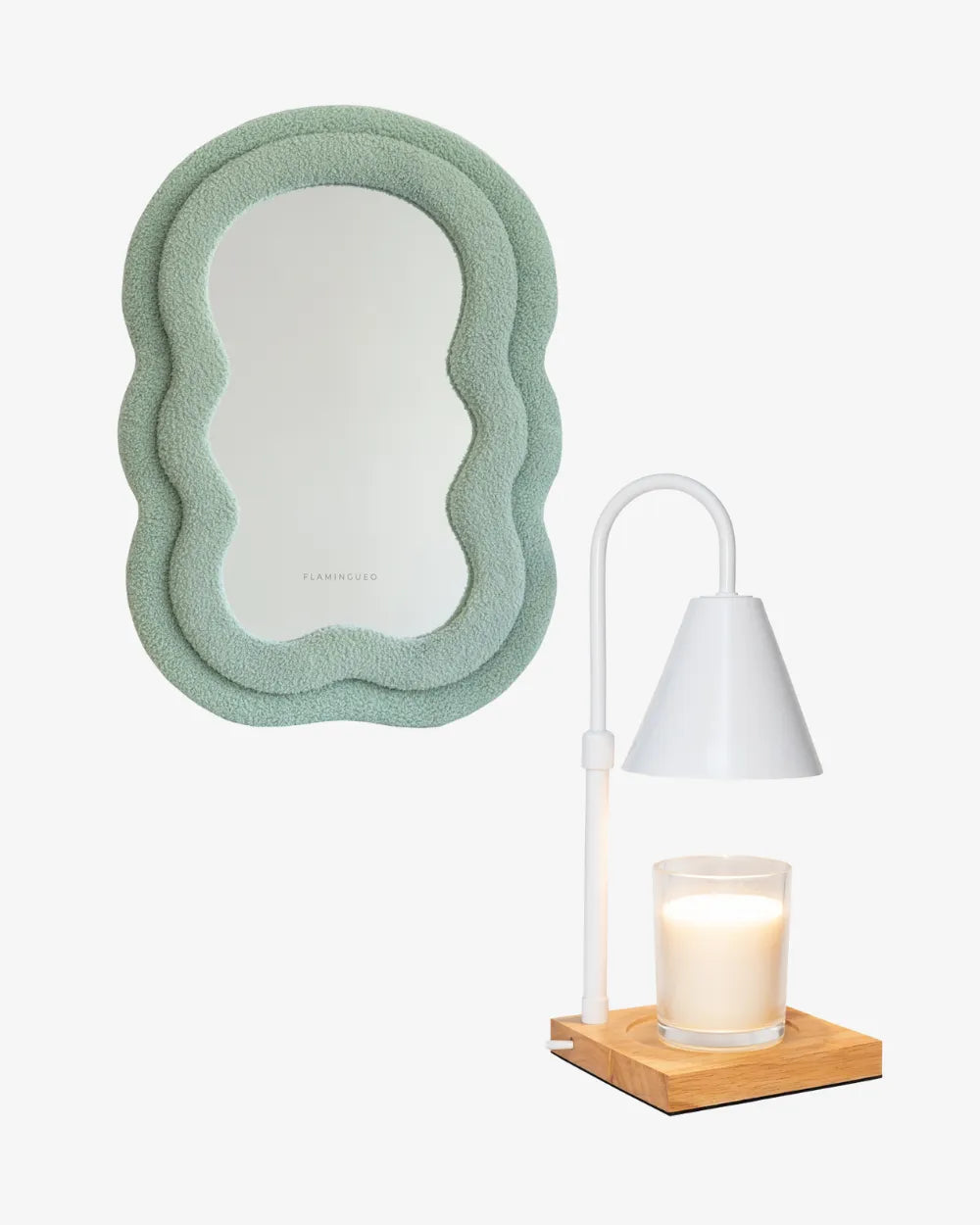 Pack espejo + lámpara velas