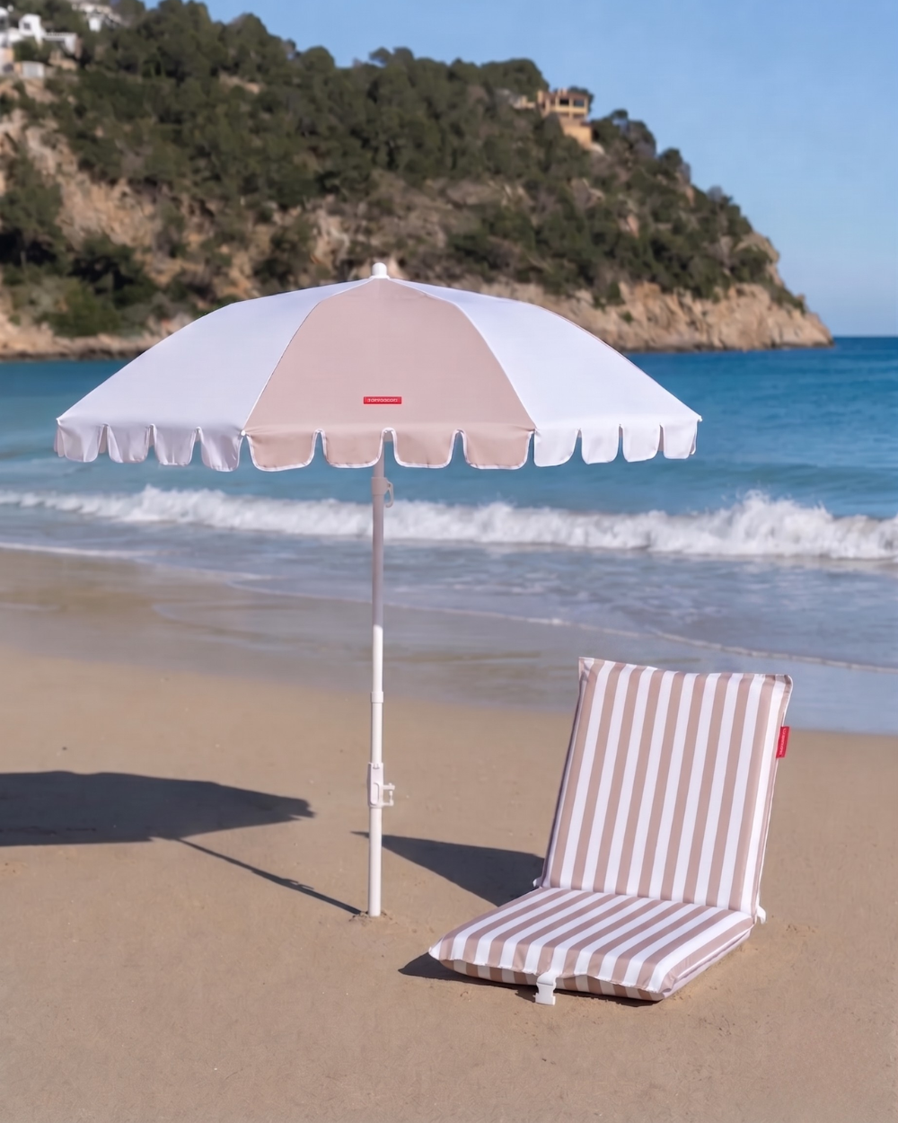 Pack sombrilla y respaldo - beige