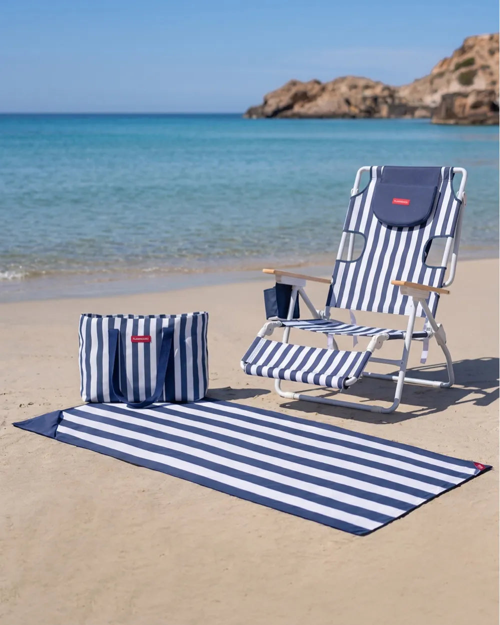 Pack hamaca, tote bag y toalla - azul marino