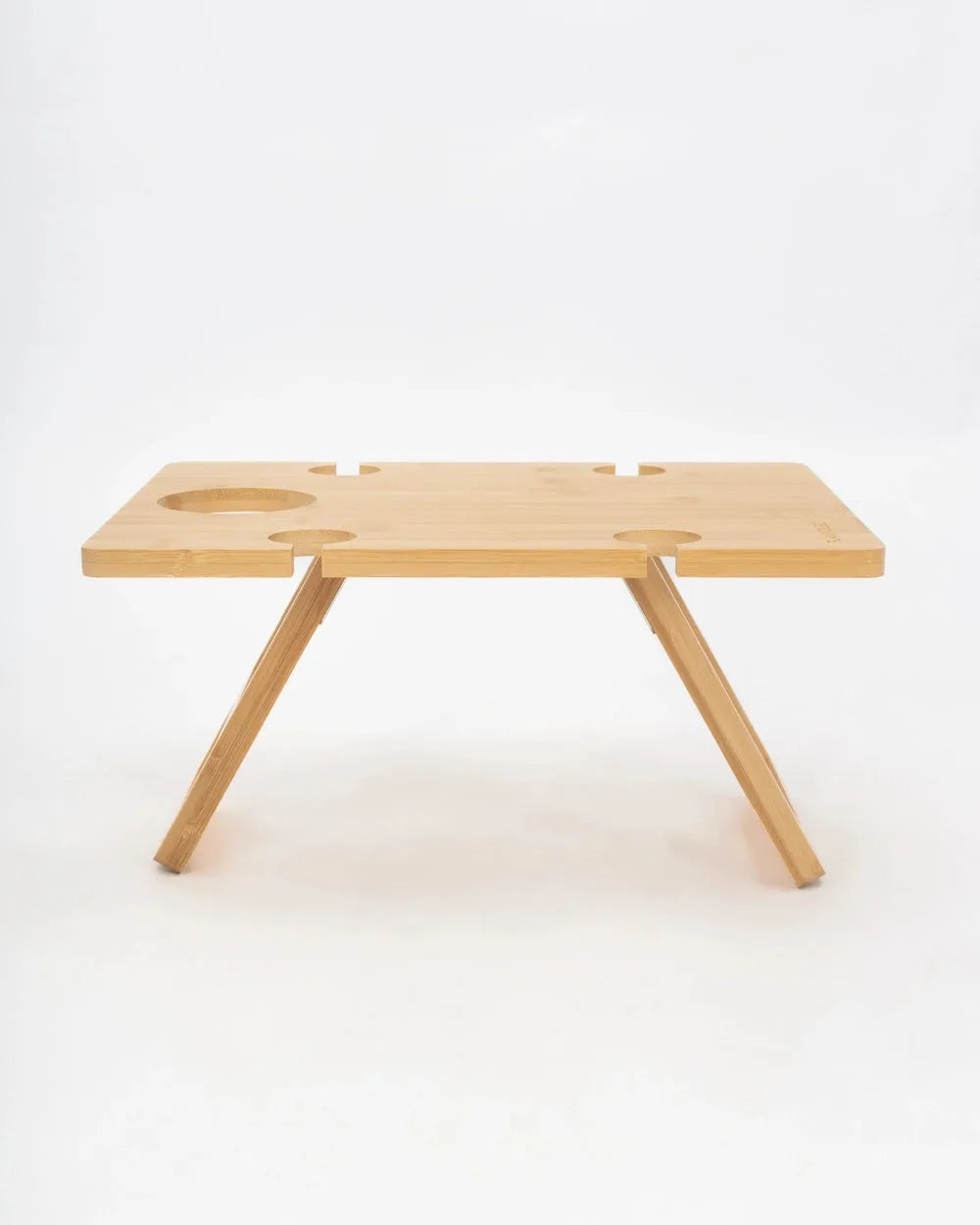 Mesita de picnic plegable de madera de bambú