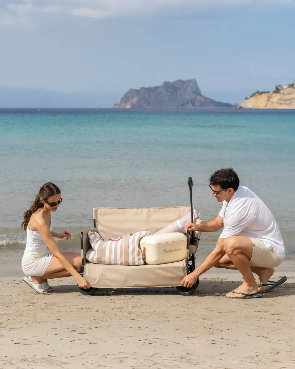Chariot pliable transformable en siège 