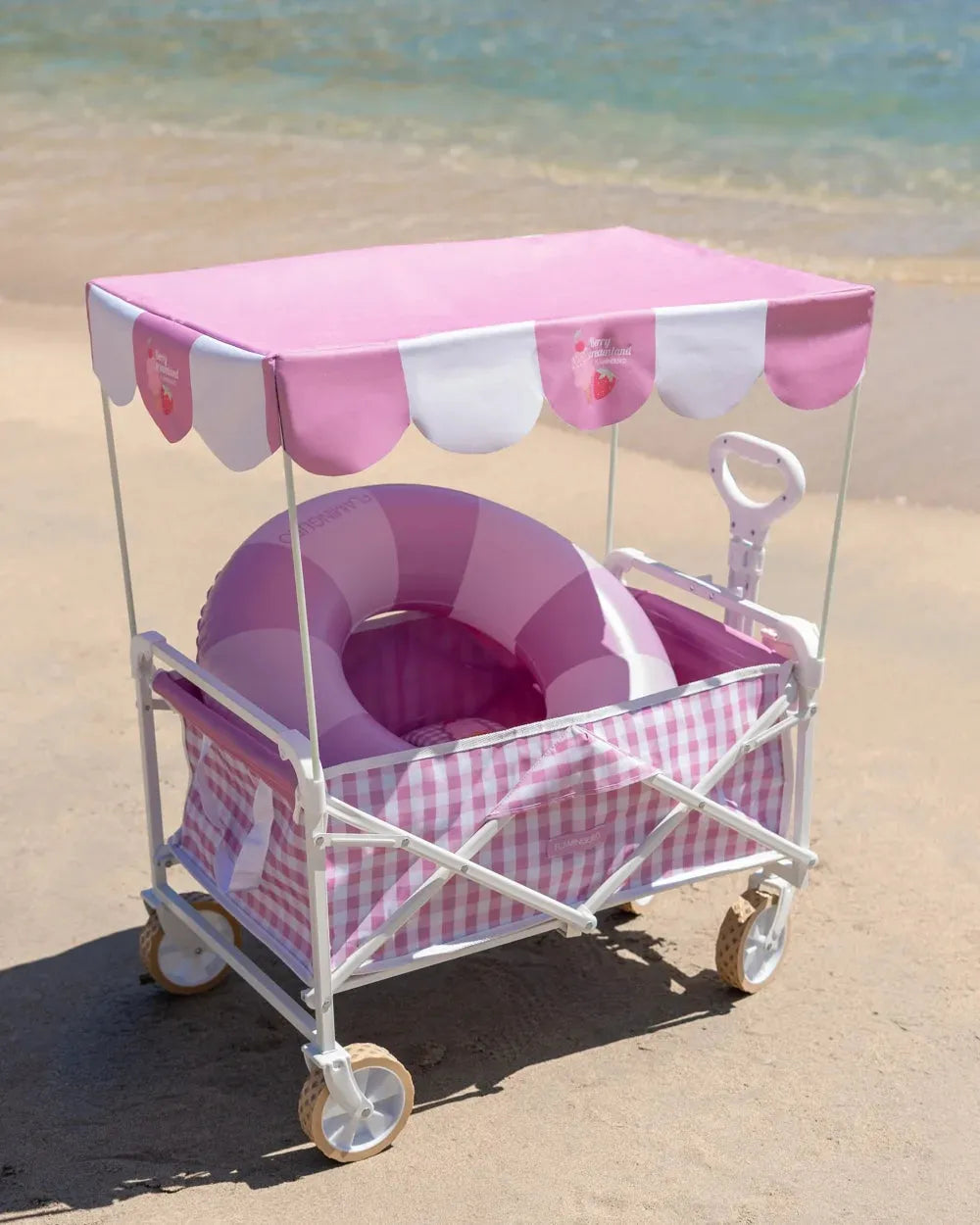 Carrinho dobrável infantil com guarda-sol e rodas – POP