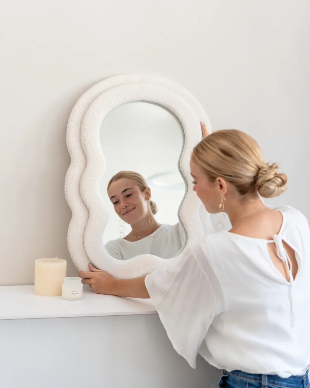 Pack espejo + lámpara velas