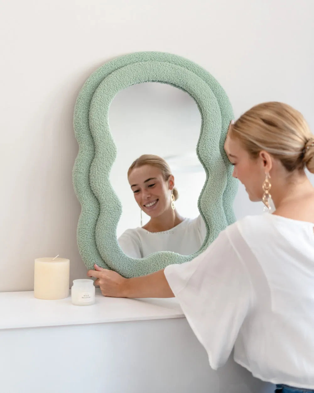 Pack espejo + lámpara velas