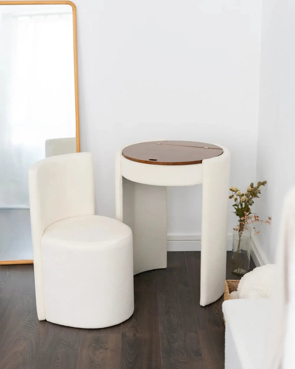 Tocador con espejo y silla - MADISON