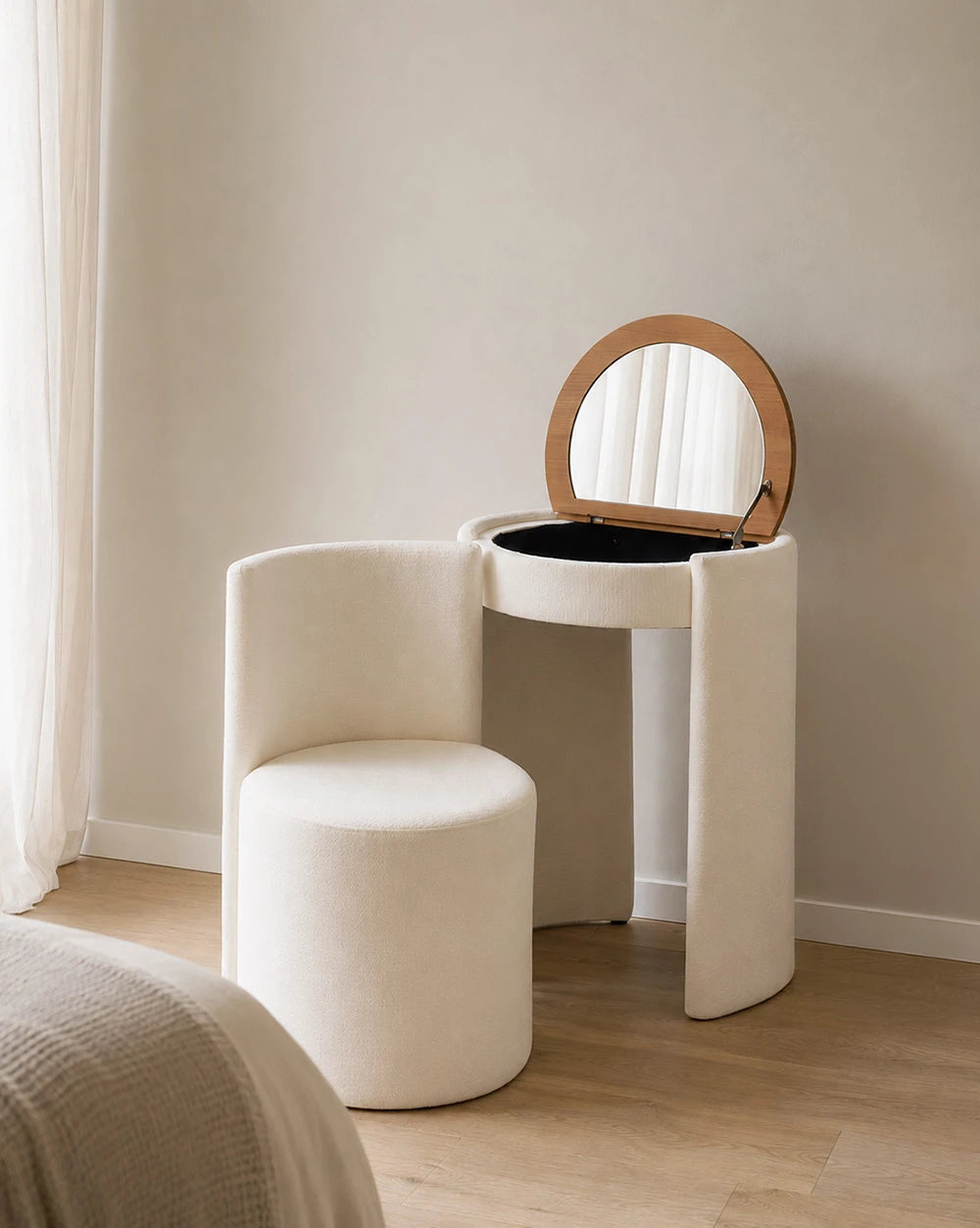 Tocador con espejo y silla - MADISON
