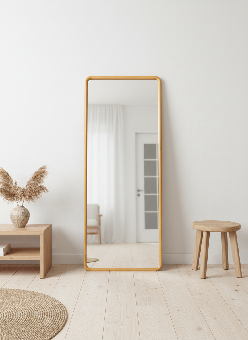 Espejo de pared rectangular madera - NAXA